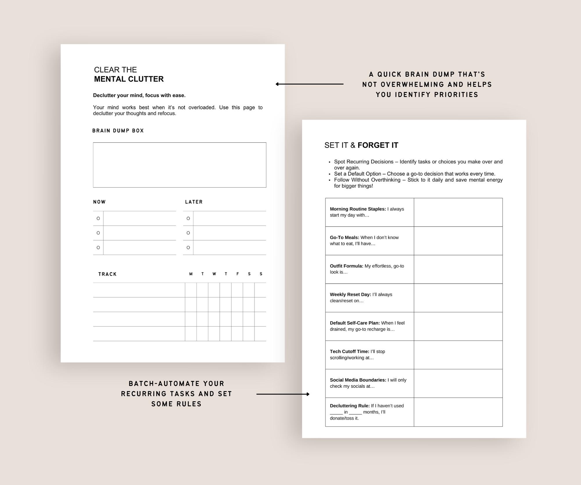 Ultimate Goal Planner Bundle: Printable Productivity Inserts (digital ...
