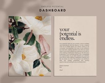 Printable Dashboard, Printable Aesthetic Dashboards, Minimal Planner Dashboard, Self Care Dashboard, A5 Dashboard, Personal Dashboard