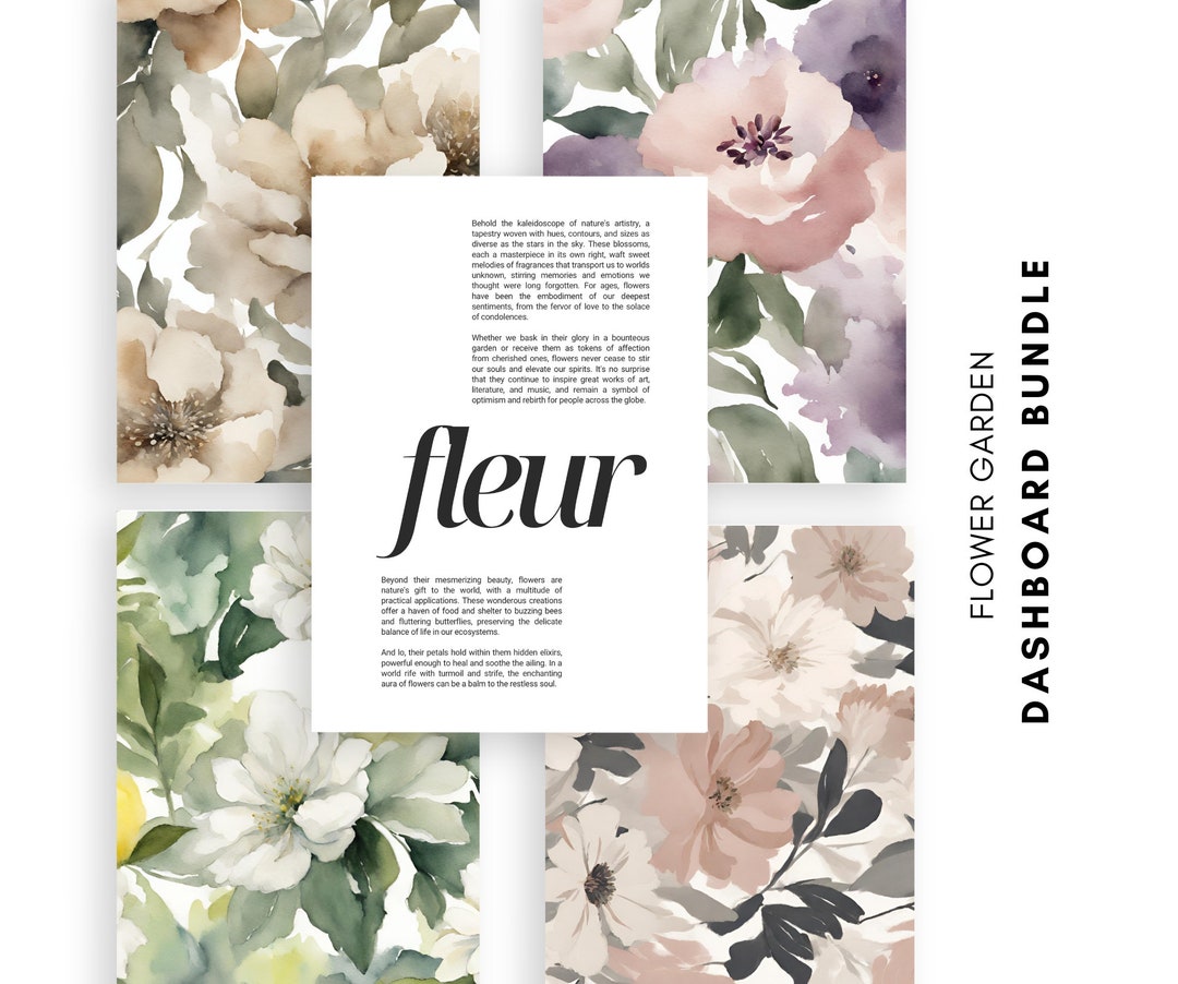 Floral Watercolor Planner Dashboard Bundle (digital Download) - Etsy