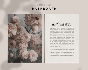 Printable Dashboard, Printable Aesthetic Dashboards, Minimal Planner Dashboard, Pocket Dashboard, A5 Dashboard, Personal Dashboard