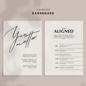 Planner Dashboard Printable, Personal Planner Dashboard, Planner Dashboard A5, Aesthetic Minimal Planner Dashboard, Planner Inserts