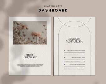 Minimalistisch plannerdashboard: A5, zakformaat (afdrukbare download)