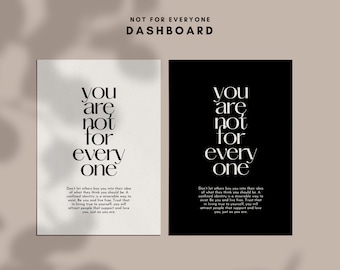 Minimalist Planner Dashboard Printable, Organizer (A4, A5, A6, Personal) (Digital Download