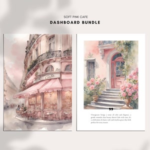 Pink Cafe Planner Dashboard Set: Minimalist Planner Dividers (Digital Download)