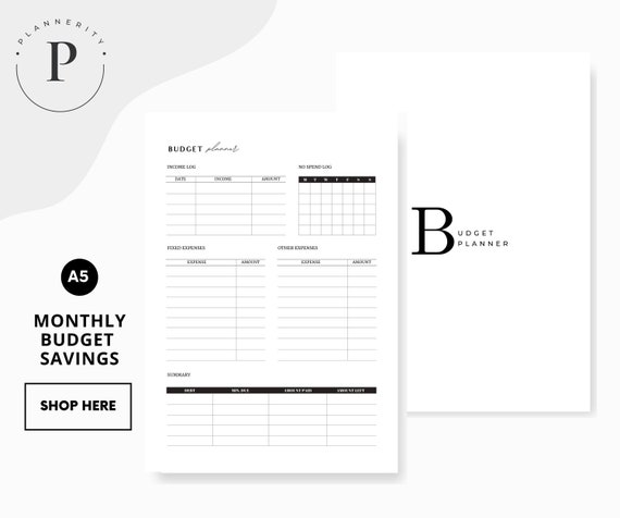 A5 Budget Planner Printable 2021 | Etsy India