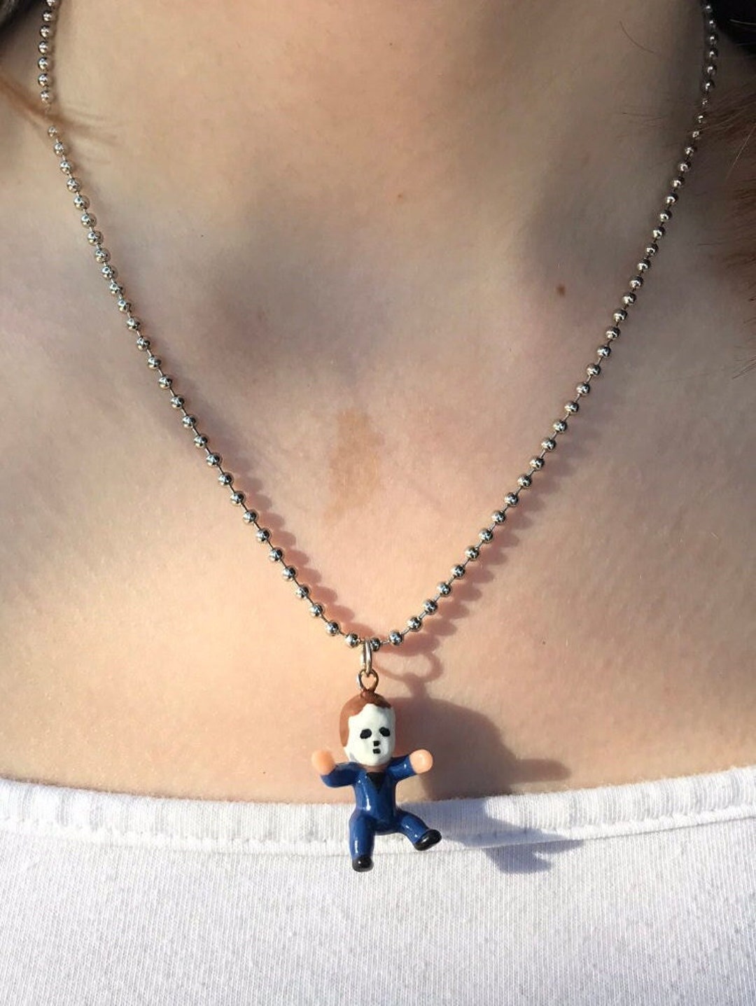 Baby Michael Myers Necklace Etsy UK
