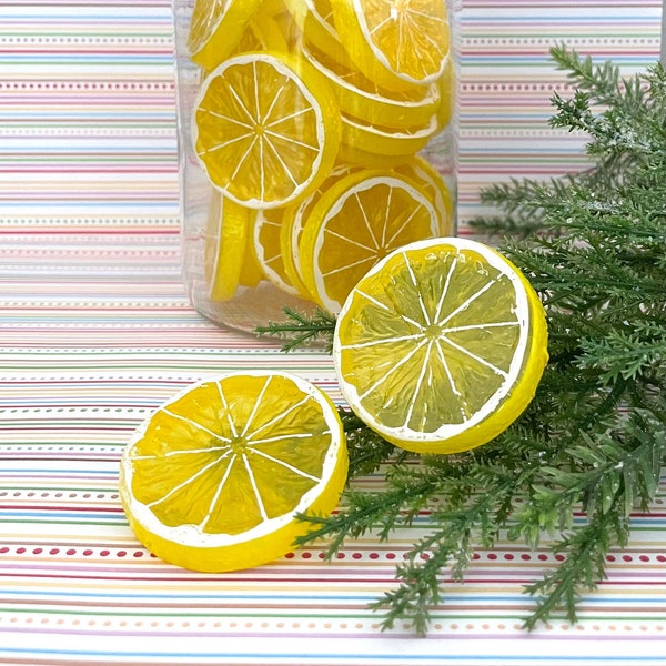 Realistic Faux/Fake Lemon Slices, Lemon Tier Display, Artificial Lemon Slice, Lemon Decor