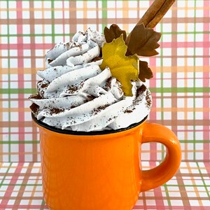 Pumpkin Spice Mini Mug, Tiered Tray Decor, Fall Mug, Pumpkin Decor, Photo Props, Fall Mini Cups, Pumpkin, Coffee Bar Decor Spice Cup, image 7