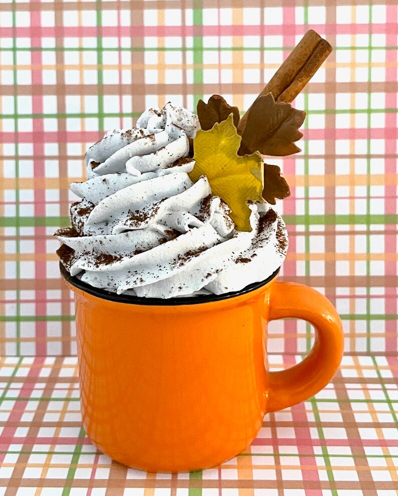 Pumpkin Spice Mini Mug, Tiered Tray Decor, Fall Mug, Pumpkin Decor, Photo Props, Fall Mini Cups, Pumpkin, Coffee Bar Decor Spice Cup, image 7