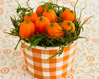 Fake Candy, Faux Pumpkin, Holiday Sweets Display, Food Prop Decor, Mellocreme Candy, Fall Halloween Candy, Fall Decor, Thanksgiving Decor