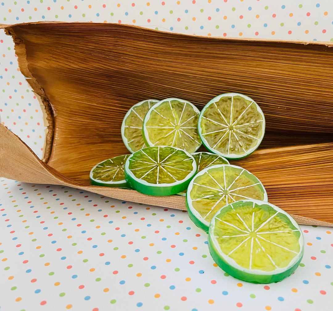 Realistic Faux/fake Lime Slices, Lime Tier Display, Artificial Lime