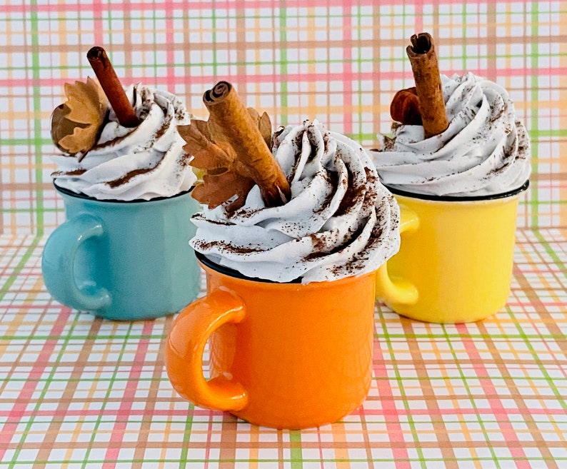 Pumpkin Spice Mini Mug, Tiered Tray Decor, Fall Mug, Pumpkin Decor, Photo Props, Fall Mini Cups, Pumpkin, Coffee Bar Decor Spice Cup, image 4