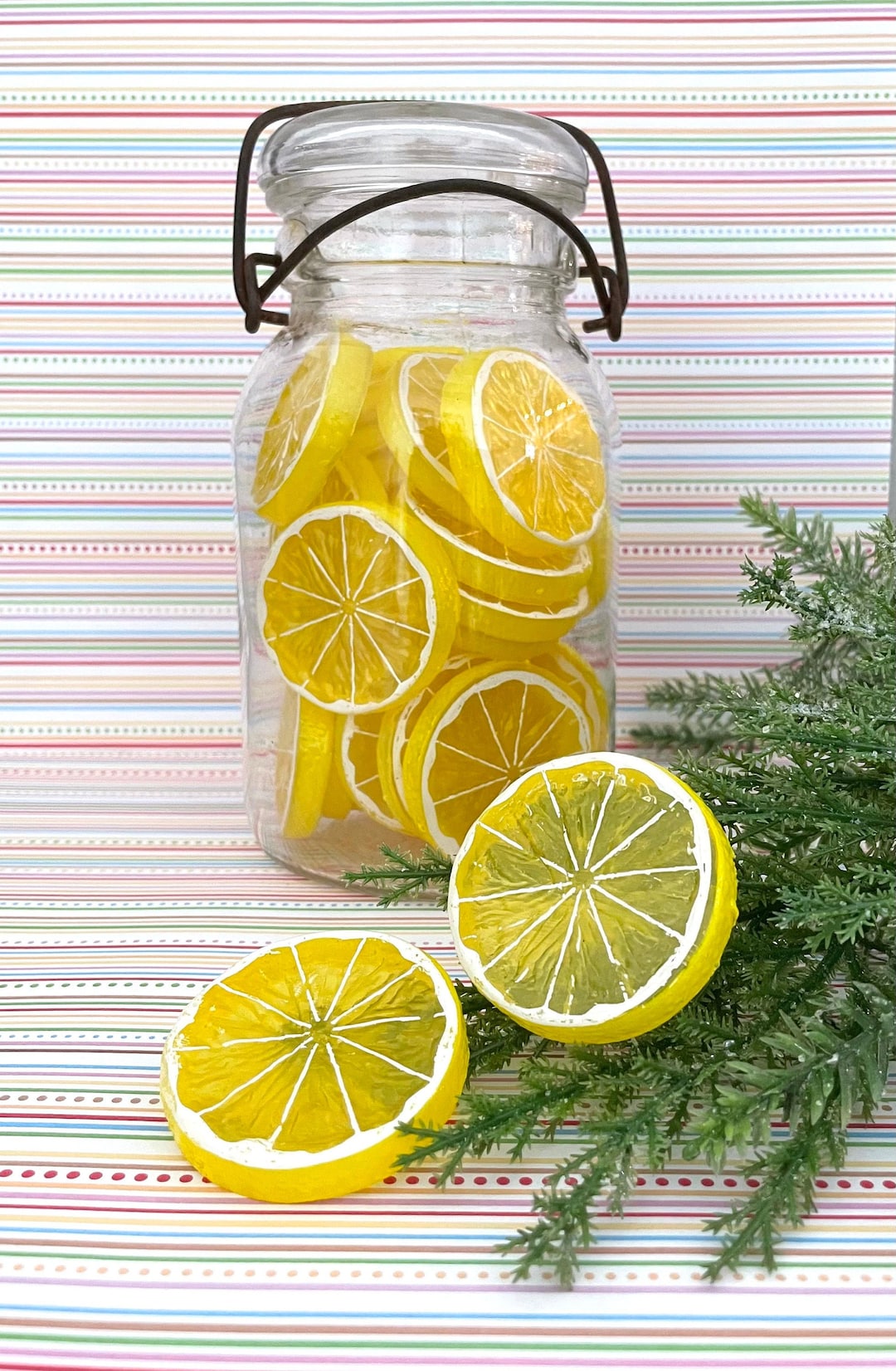 Realistic Faux/fake Lemon Slices, Lemon Tier Display, Artificial