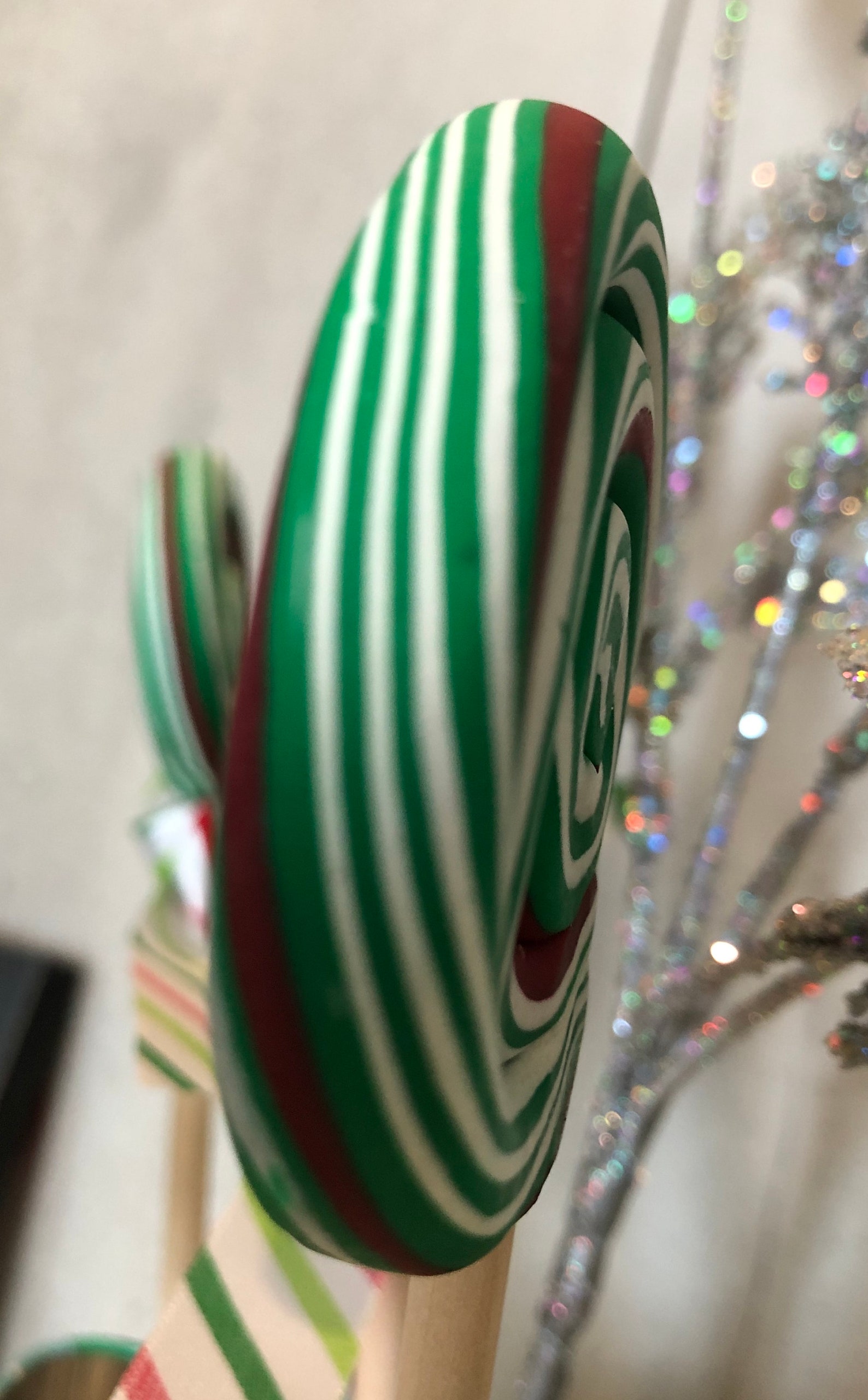 Faux Christmas Lollipop Christmas Decor Fake Lollipops Etsy