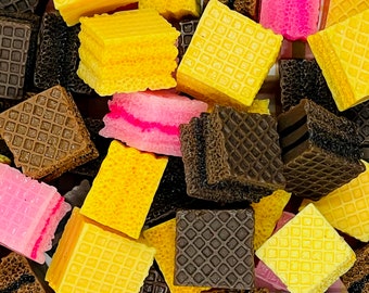 Assorted Wafer Cookie Cabochons, Mini Cookie Cabochons, Cookie Cabochons, Cabochon Cookies,  Fake Mini Cookie Wafers, Sweet Cabochons, Wafer