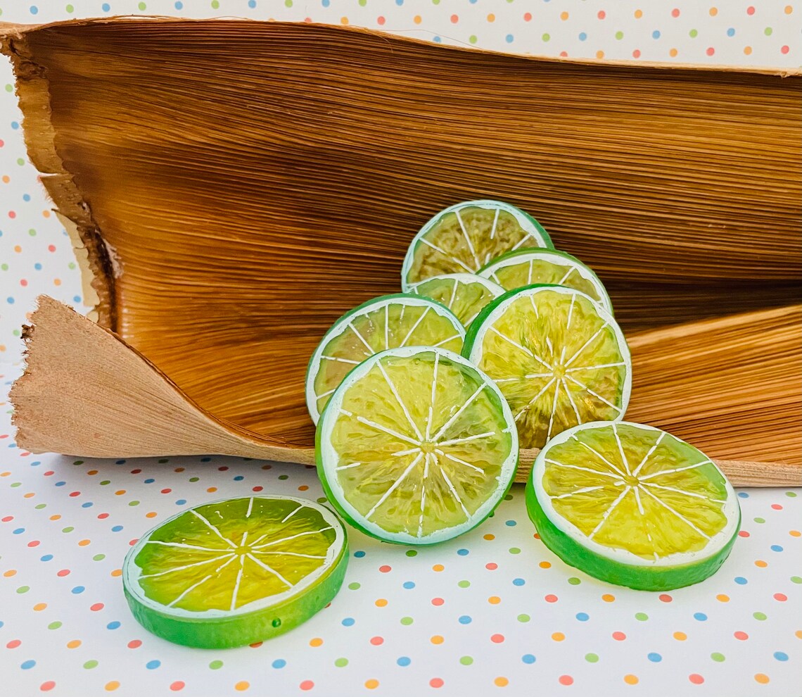 Realistic Faux/fake Lime Slices Lime Tier Display Artificial Etsy
