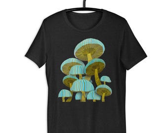 Blue Cap Mushroom T-Shirt