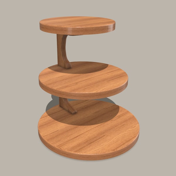 Cupcake Stand (CNC furniture file, Midcentury Modern Furniture, Digital File)