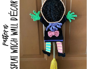 Splat Witch Crochet Pattern: Halloween Wall Decor (PDF Pattern)