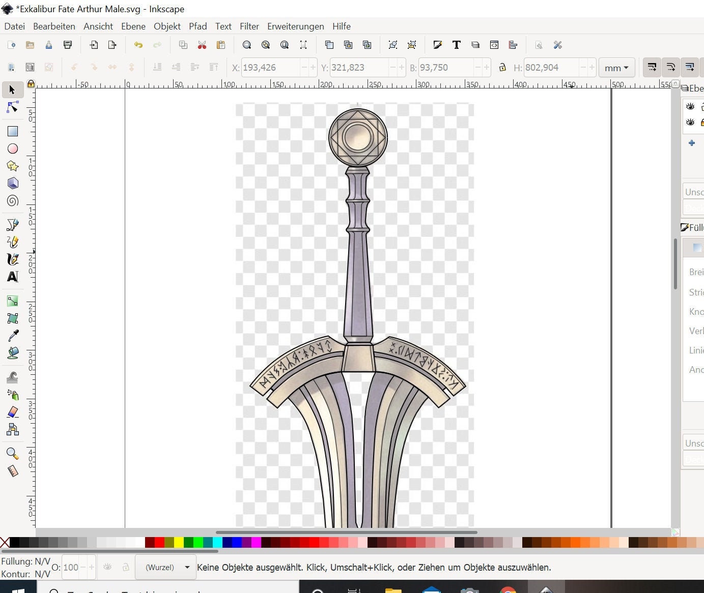 Fate/prototype - Arthur Male Sword Exkaliburn (blueprint Pdf-datai) - Etsy