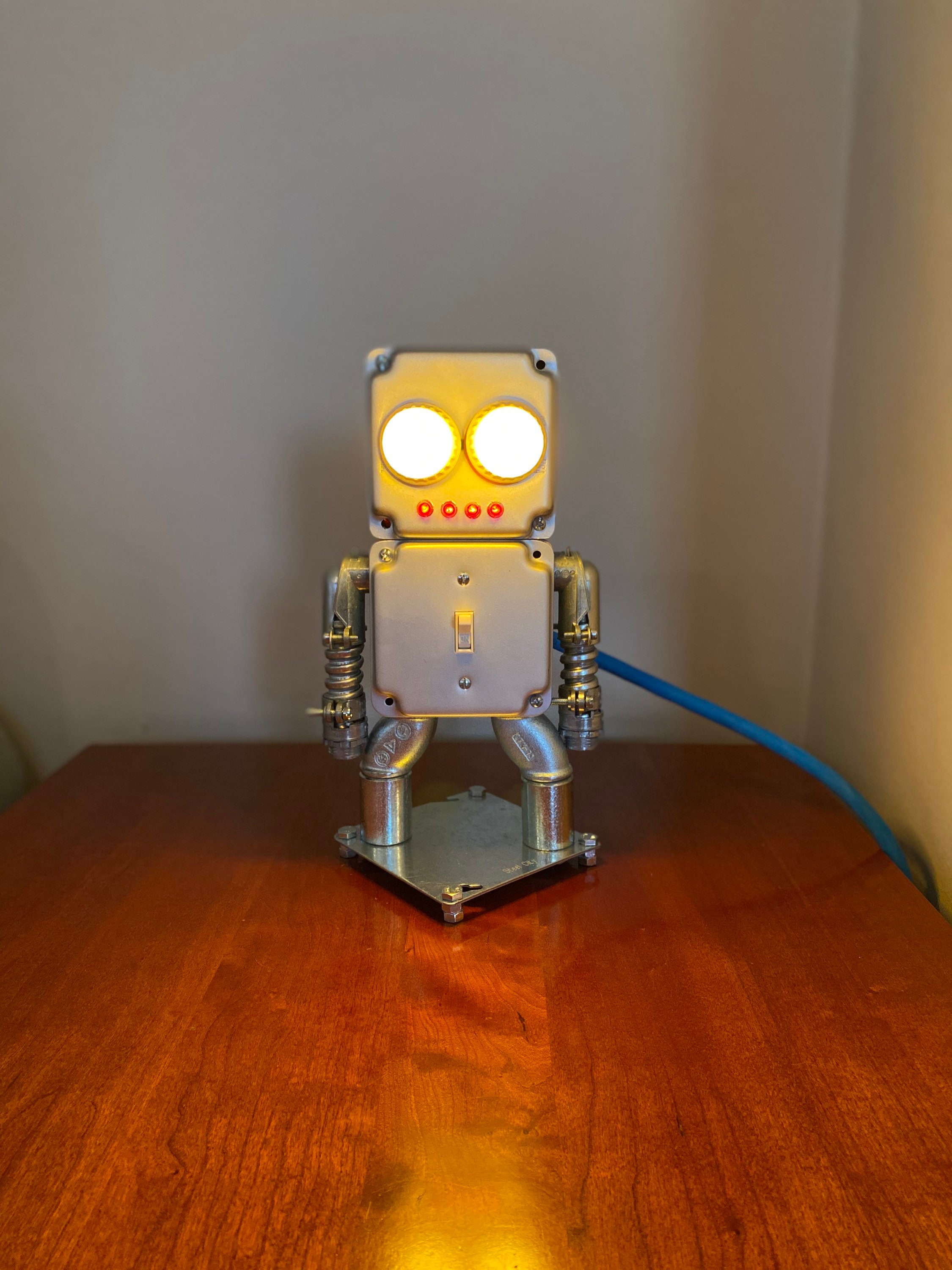 Handmade Robot Lamp Etsy