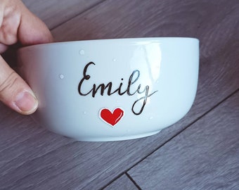 Heartfelt Elegance: Personalized Bowl with a Touch of Love