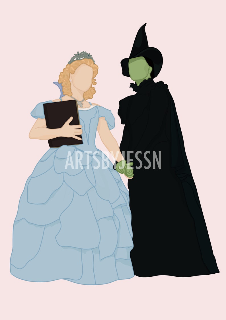 Wicked Elphaba & Glinda A4 _ Digital Print | Etsy
