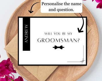Will You Be My Groomsman Proposal Card - Wedding Party Proposal Cards
