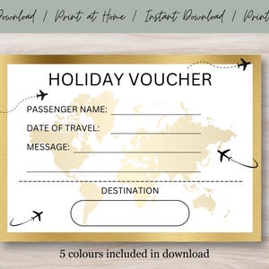 Bono de vacaciones imprimible, tarjeta de embarque personalizada, vacaciones sorpresa, billete de destino de vacaciones sorpresa, billete de vacaciones digital