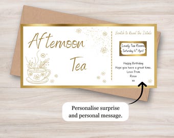 Personalized Afternoon Tea Voucher: Birthday Gift Certificate