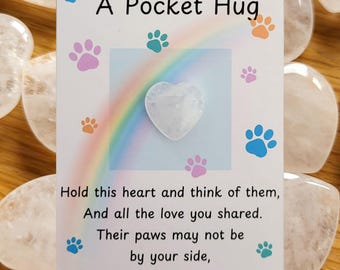 Heart Crystal Pocket Hug Gift | Pet Bereavement, Sympathy Token
