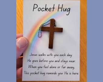 Religious Cross Pocket Hug – Christian Keepsake, Comfort Token