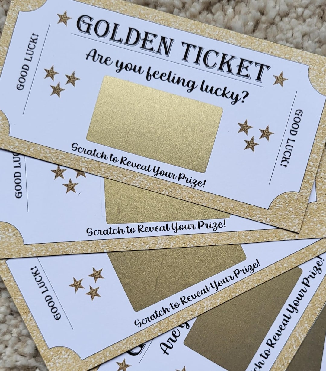Golden Behavior Reward Tickets With Scratch Panel - Etsy