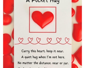 Heart Pocket Hug Gift | Valentine's, Love, Friendship Token