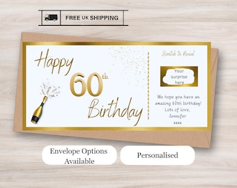 60th Birthday Scratch Card: Surprise Gift Reveal
