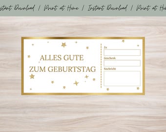 Personalisierter Geburtstagsgutschein, Überraschungsgutschein, Besondere Geburtstagsüberraschung, Descarga digital