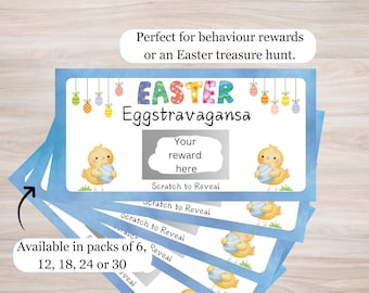 Easter Behavior Reward Tickets with Scratch Panel - Easter Hunt