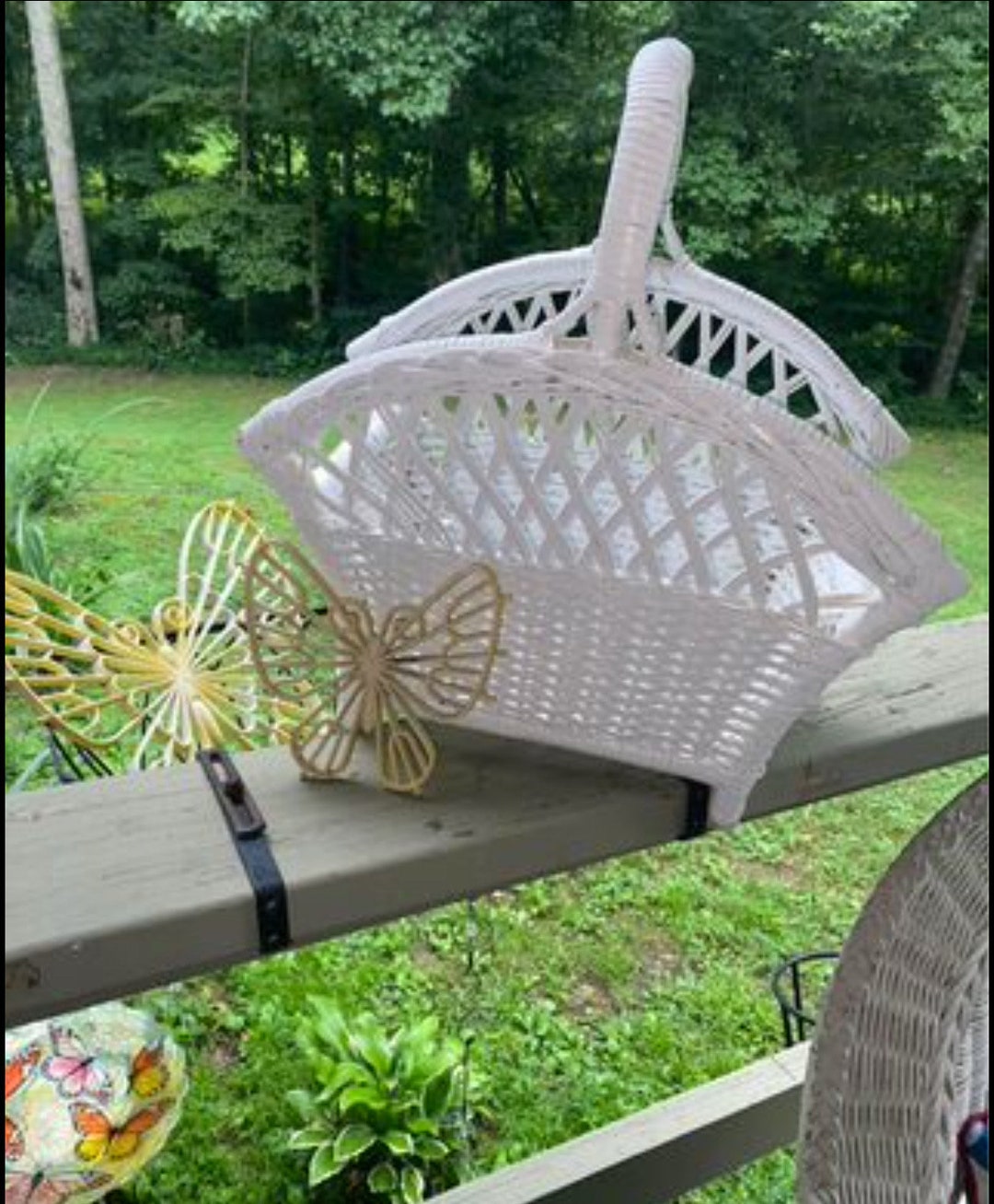 Vintage Wicker Magazine Holder/basket - Etsy
