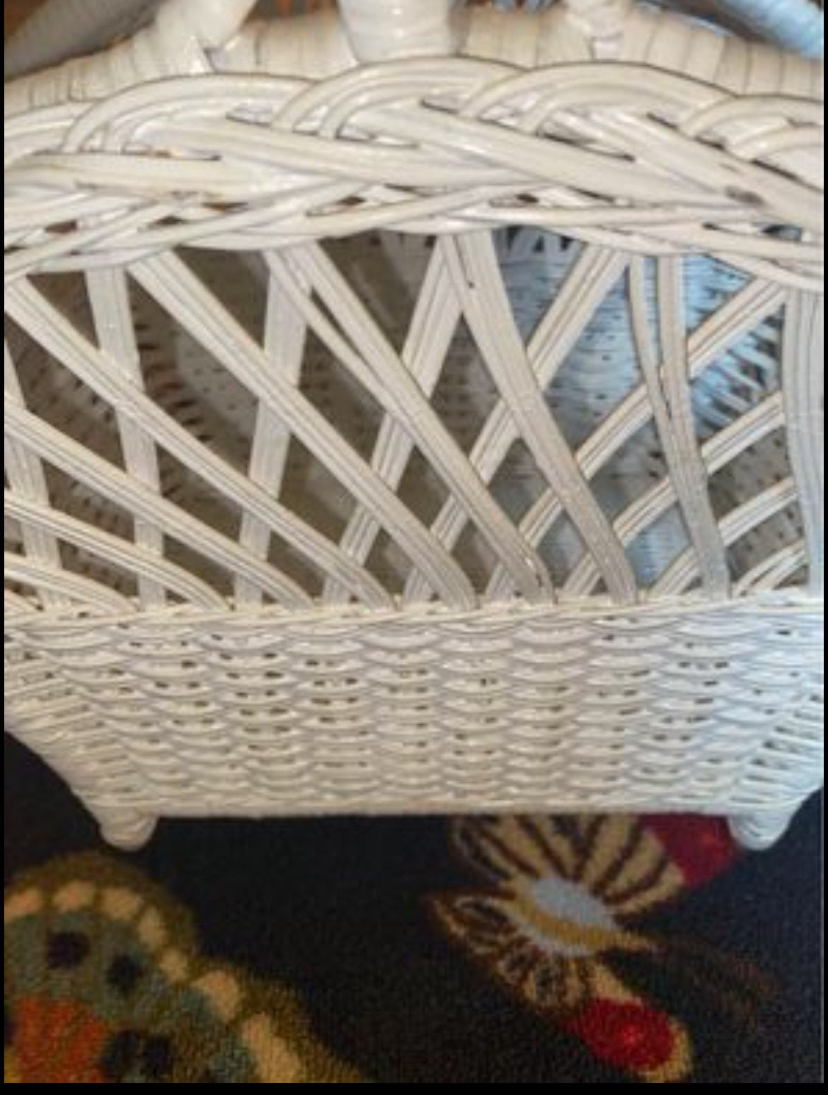 Vintage Wicker Magazine Holder/basket - Etsy