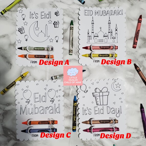 Eid Colouring Cards for Kids - Etsy