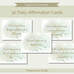 Tägliche Positive Affirmationskarten für Frauen - Mindful Meditations | Stress abbauen | Selbstpflege | Selbstliebe | Digitaler Download