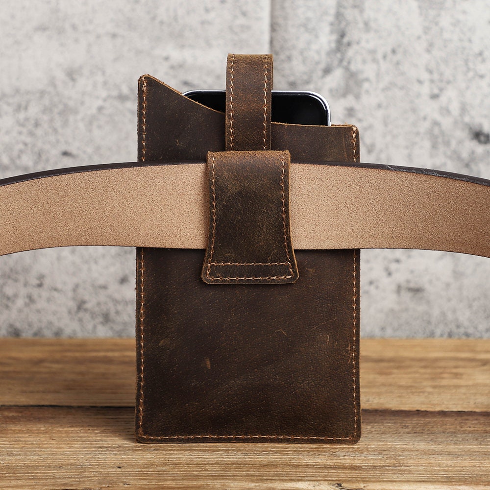 Leather Phone Holster Cellphone Pouch Belt for Men Iphone 13 Etsy