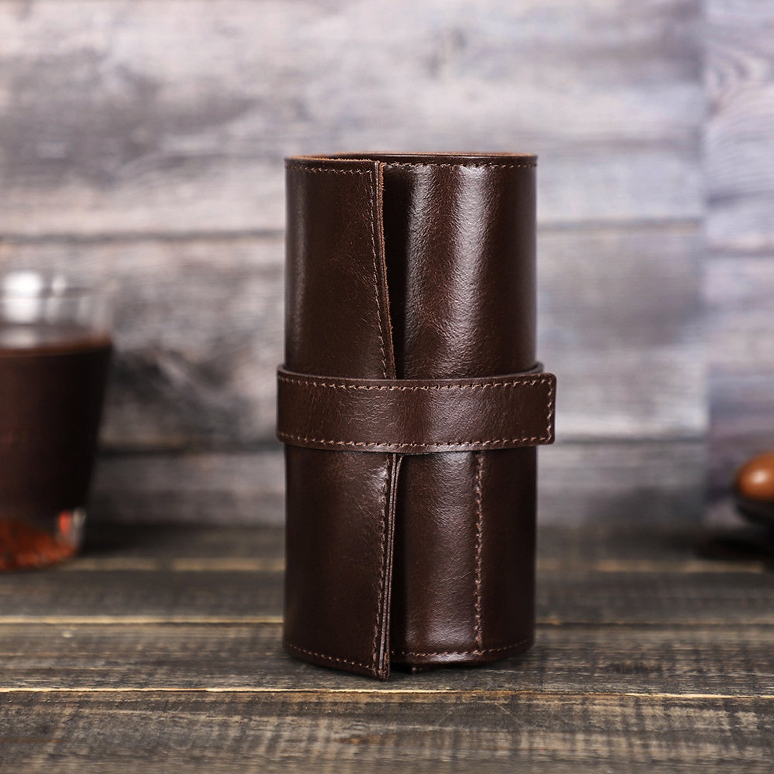 Travel Watch Roll Case Leather Watch Strap Roll Up Watch Etsy UK