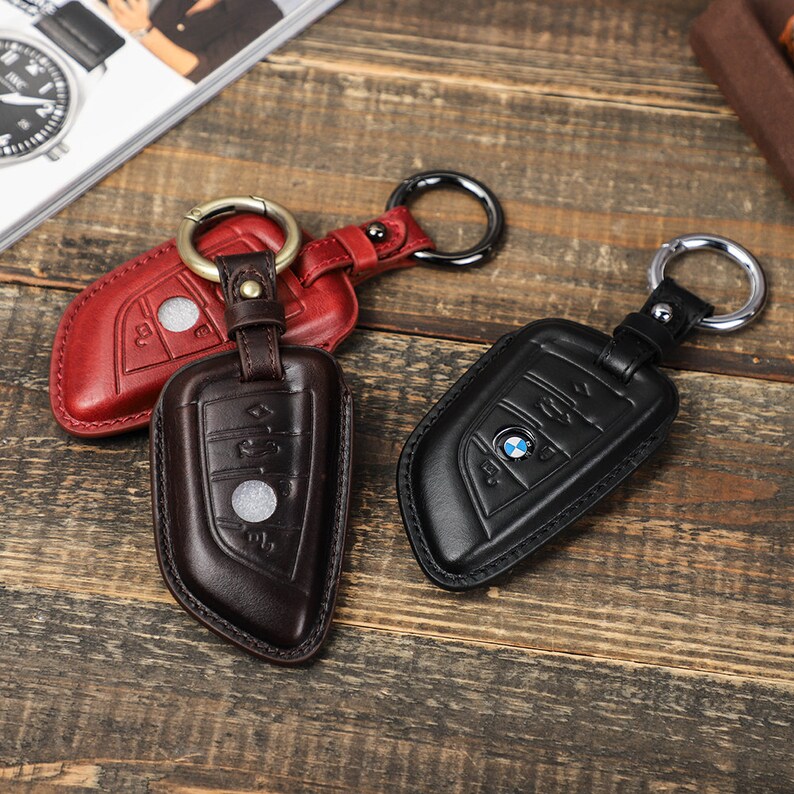 Genuine Leather BMW Key Fob Cover BMW Keychain Case Holder - Etsy