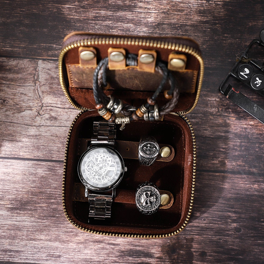 Personalized Cowhide Jewelry Box Travel Jewelry Storage Etsy Australia