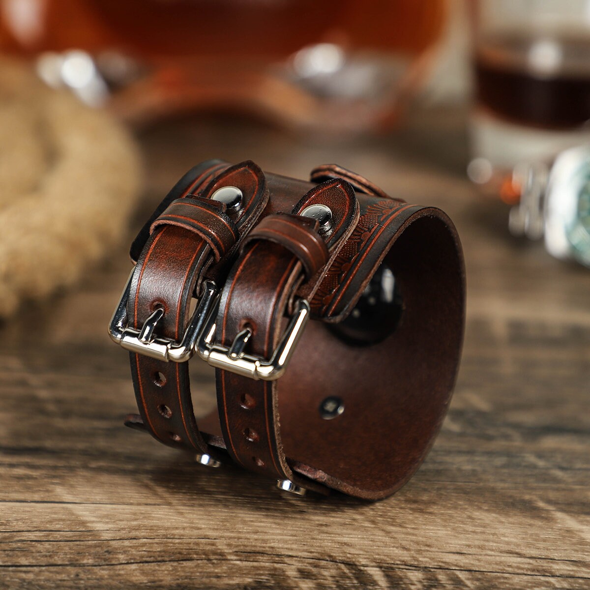 Apple Watch Luxury Genuine Leather Steampunk Straps, Gothic, Crafted in the  USA – J&J Leather, Steampunk and Watches