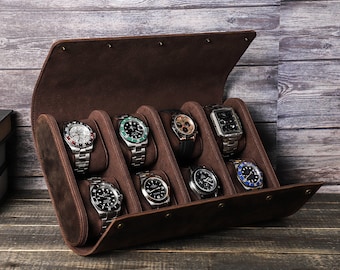personalised leather watch box