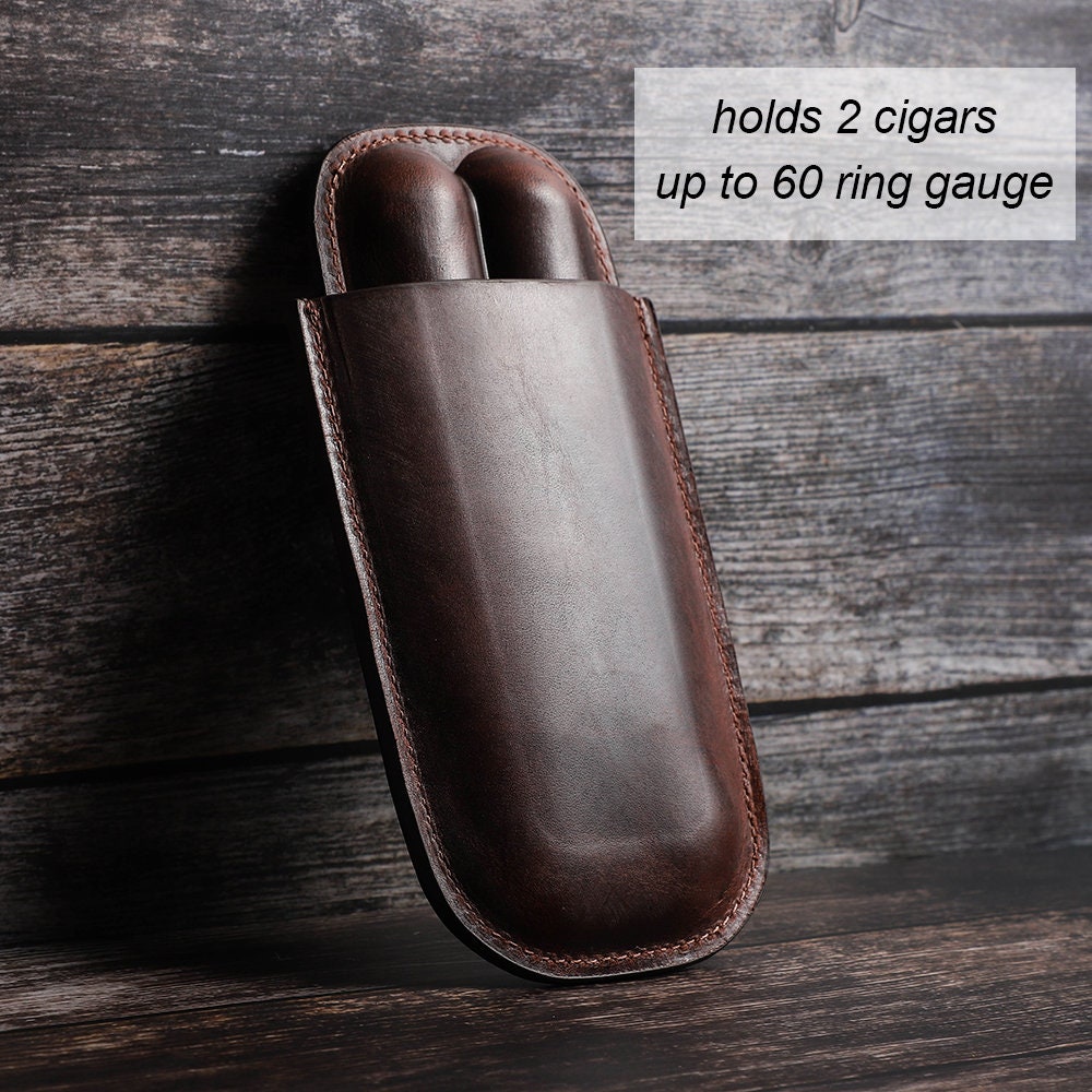 Leather Humidor Box Cigar Case Cigars Holder for 1/2/3 Tubes Etsy