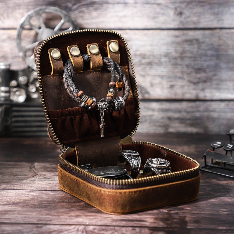 Personalized Cowhide Jewelry Box Travel Jewelry Storage Etsy