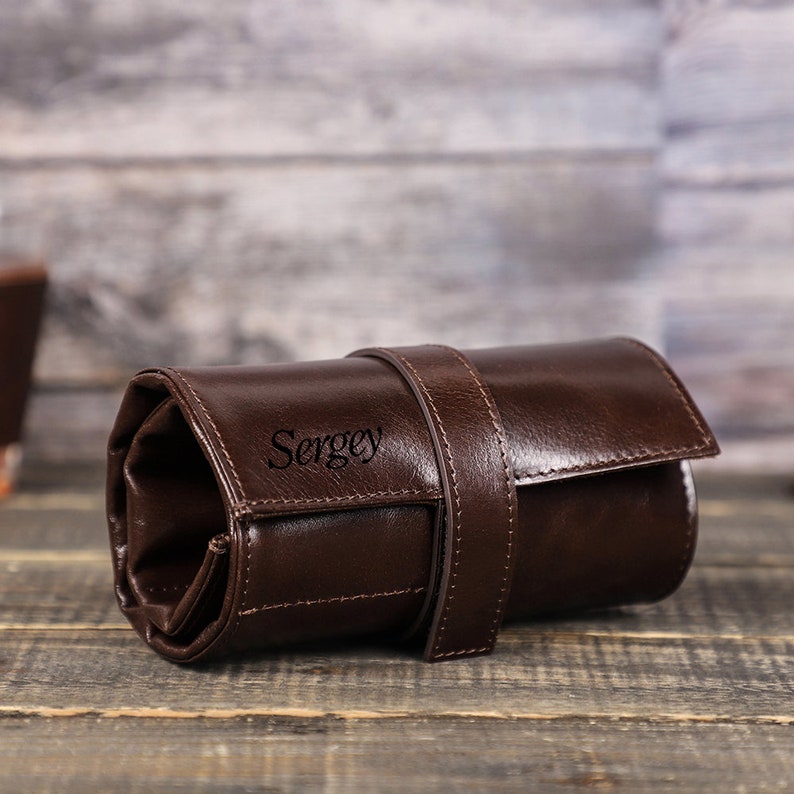 Travel Watch Roll Case Leather Watch Strap Roll Up Watch Etsy UK